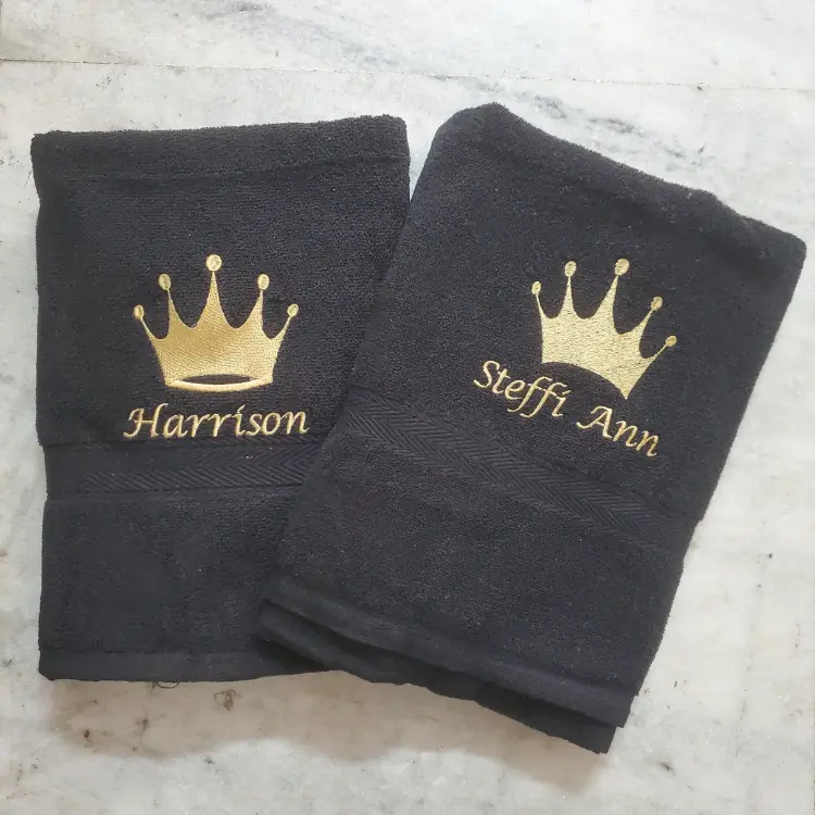 Buy Personalised Couple Towel Set